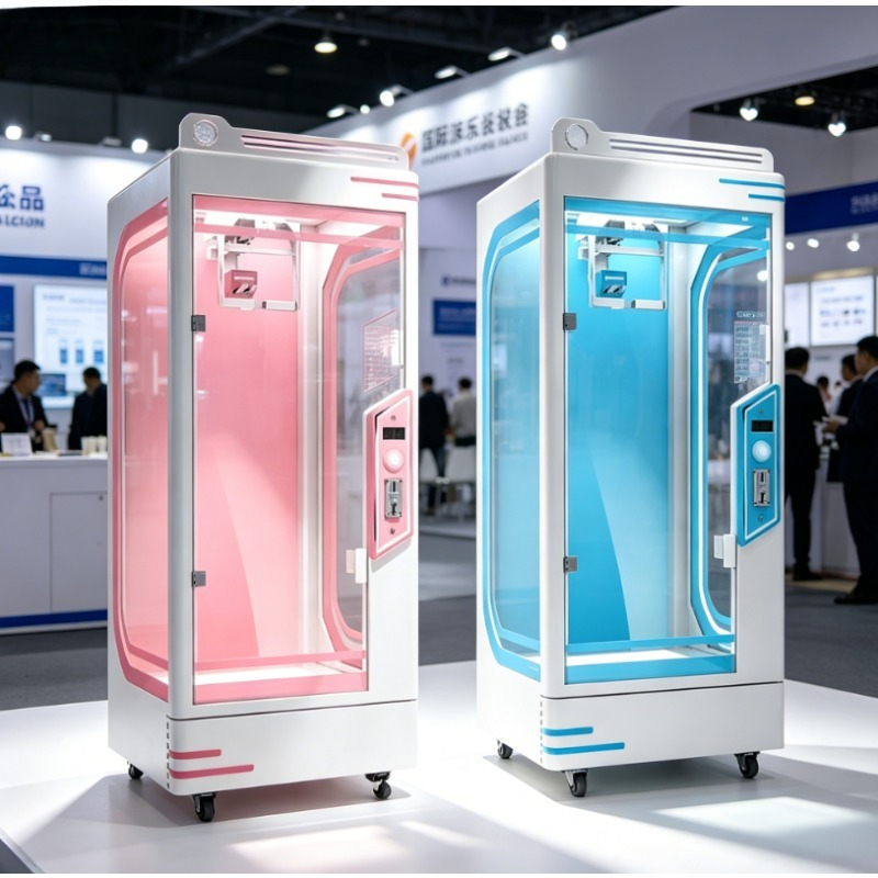 Arcade Toy Vending Machine - カスタムコイン式ピンクデイトカットプライズマシン、アーケード用ハサミ爪ギフト販売ゲーム機（ぬいぐるみ玩具アミューズメント会場向け）