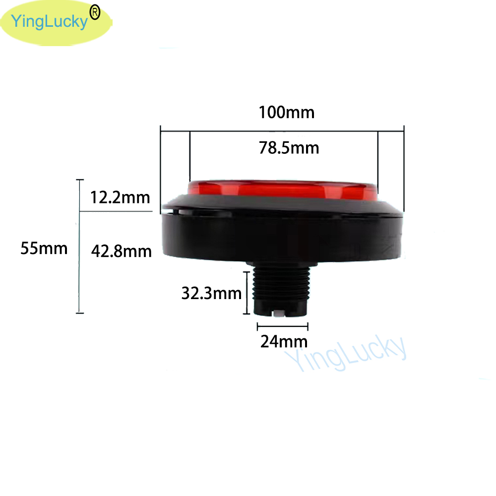 12V アーケード LED ボタン 100mm プレーンラウ - Arcade Vibes のレビューと価格