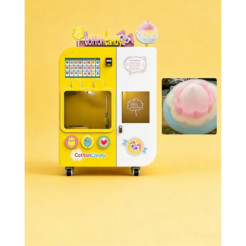 全自動綿菓子自動販売機（交換システム付き）業務用4種フレーバ - Arcade Vending & Laundry のレビューと価格