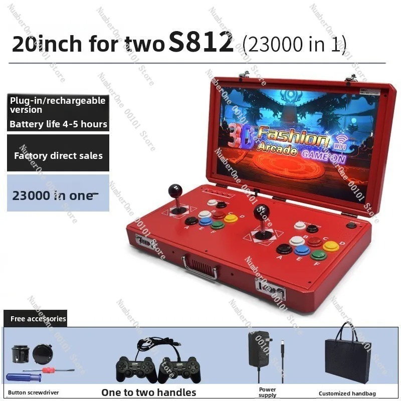 ポータブルレトロアーケードゲーム機、デュアルジョイスティック - Arcade Vibes のレビューと価格
